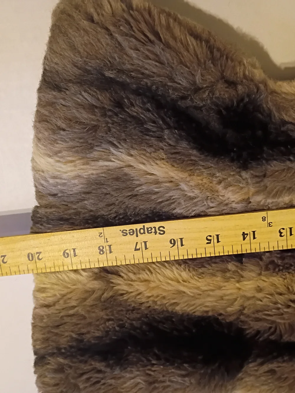 VTG KC‎ Collection Women's Faux Fur Crop Jacket in Brown Stripe Sz L